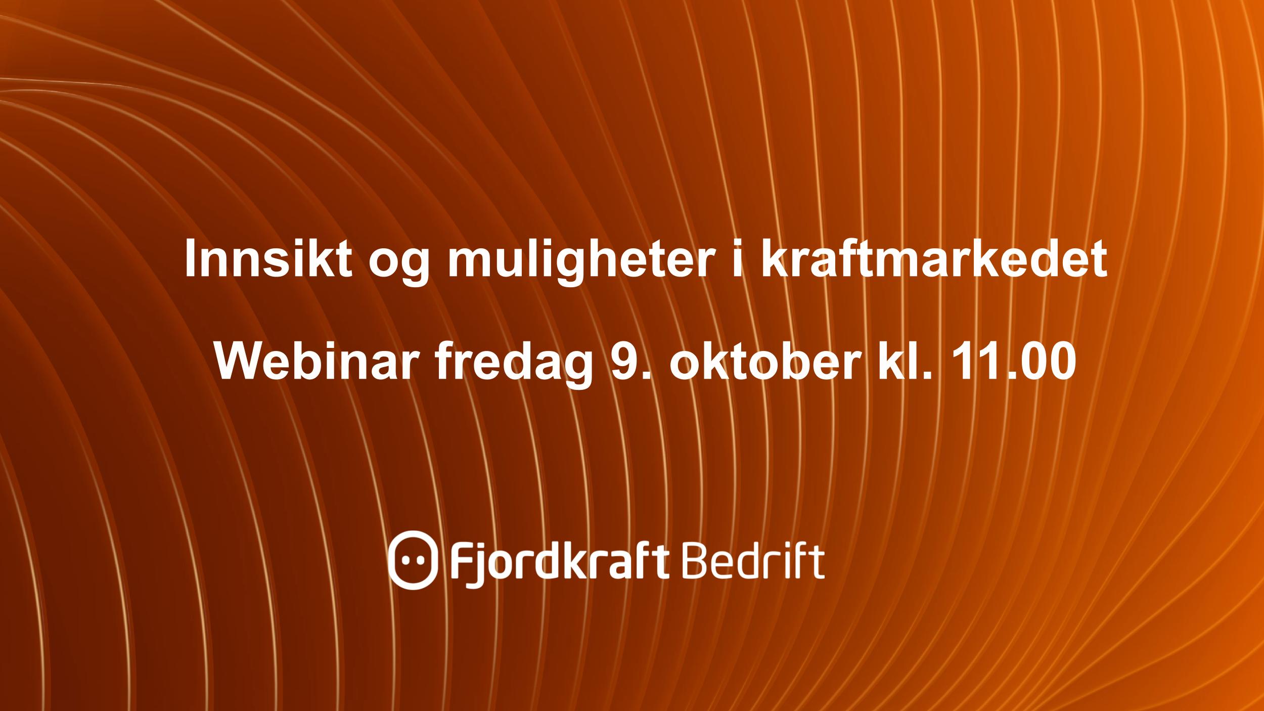 Her kommer webinar 3. oktober