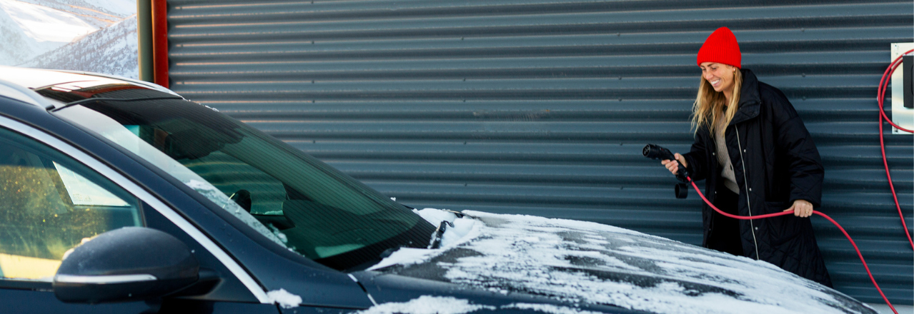 Elbil lades om vinteren