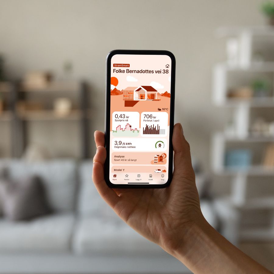 Skjermbilde av Fjordkraft-appen
