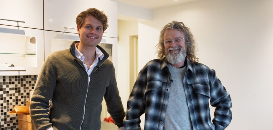 Hans og Einar på kjøkkenet