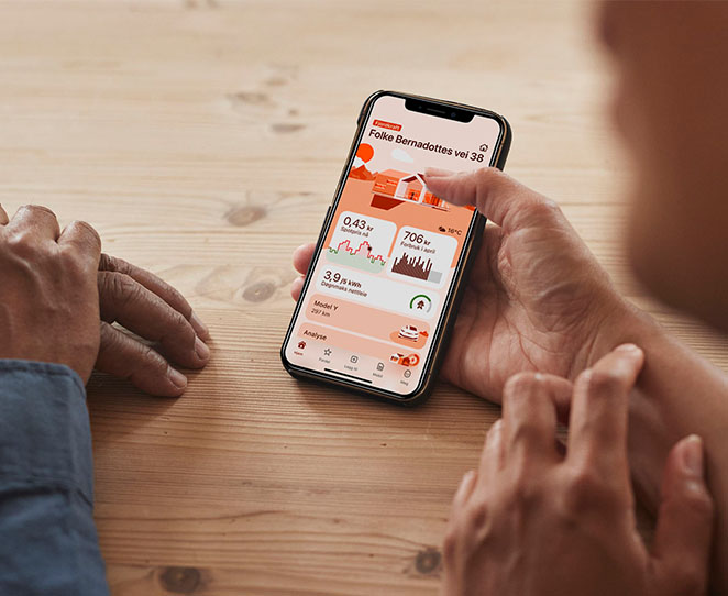 Skjermbilde av Fjordkraft-appen
