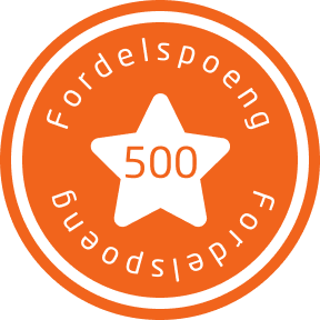 Bli kunde og få 500 fordelspoeng