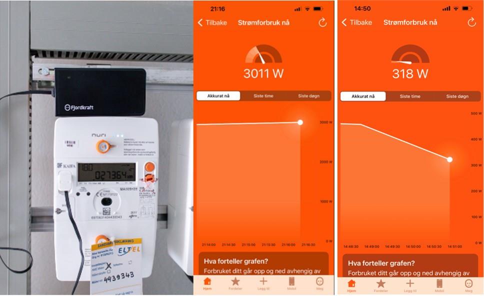 Med app på mobilen og PULS-måler i sikringsskapet får du oversikten over strømforbruket ditt. Foto: Fjordkraft